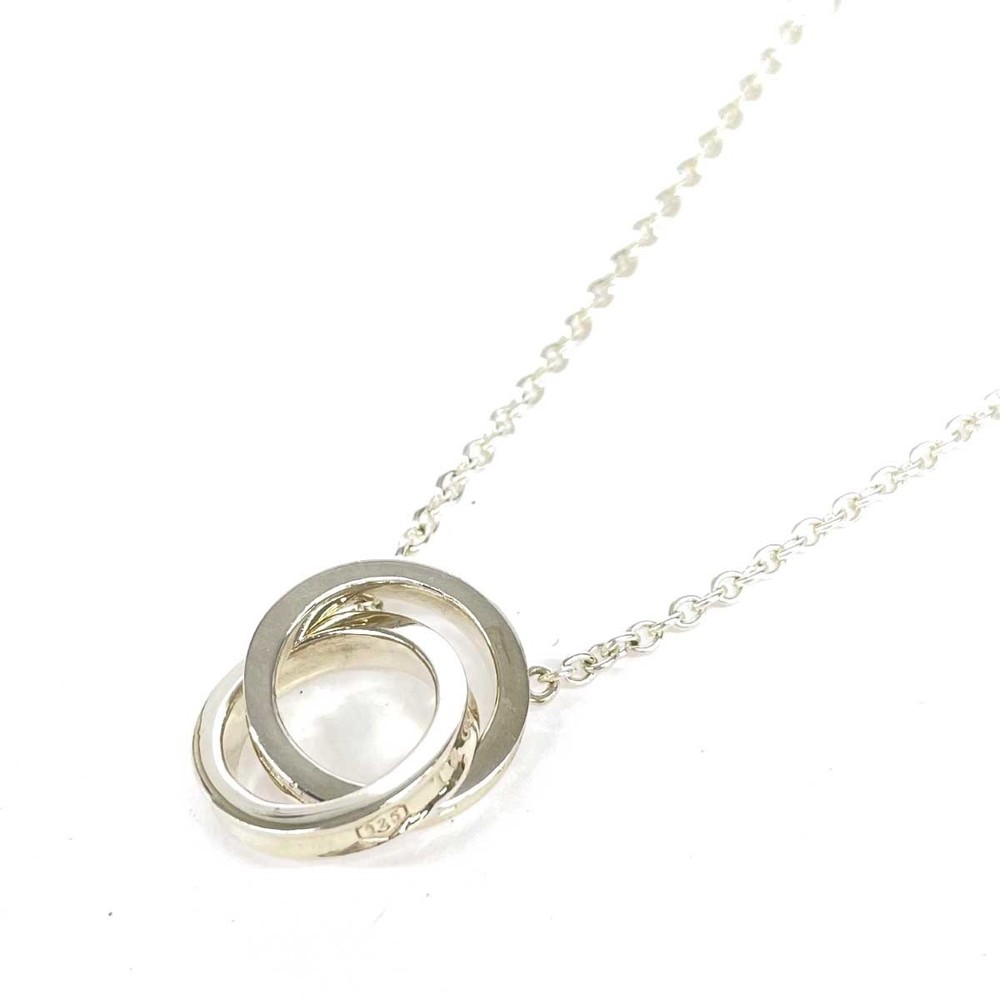 Tiffany Silver Braceletsilver Interlocking Double… - image 1